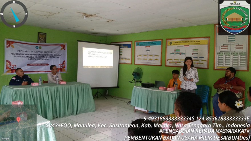 Pengabdian Kepada Masyarakat Universitas Nusa Cendana Kupang: Pembentukan Badan Usaha Milik Desa (BUMDes) di Desa Manulea, Kabupaten Malaka