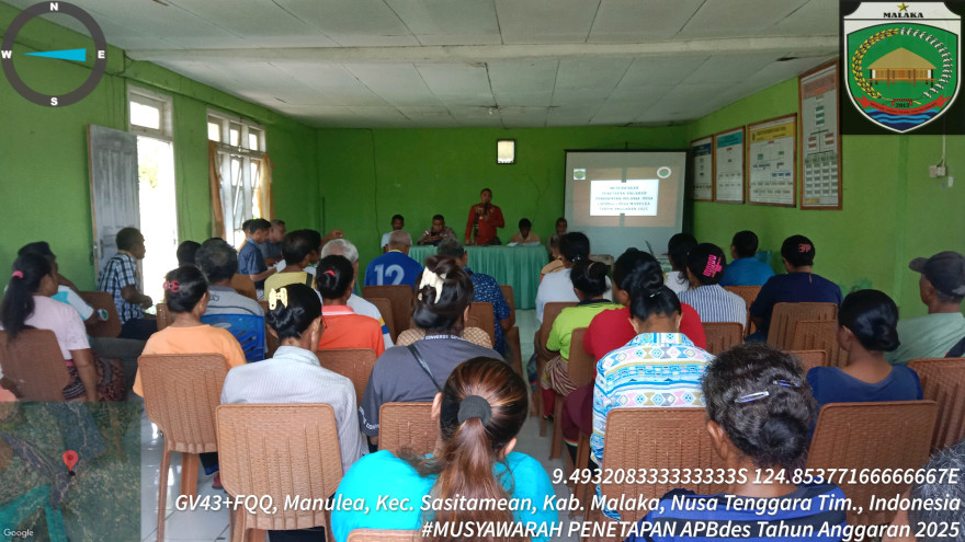 Musyawarah Penetapan APBDes Desa Manulea Tahun Anggaran 2025 : Fokus pada Ketahanan Pangan dan Pembangunan Infrastruktur